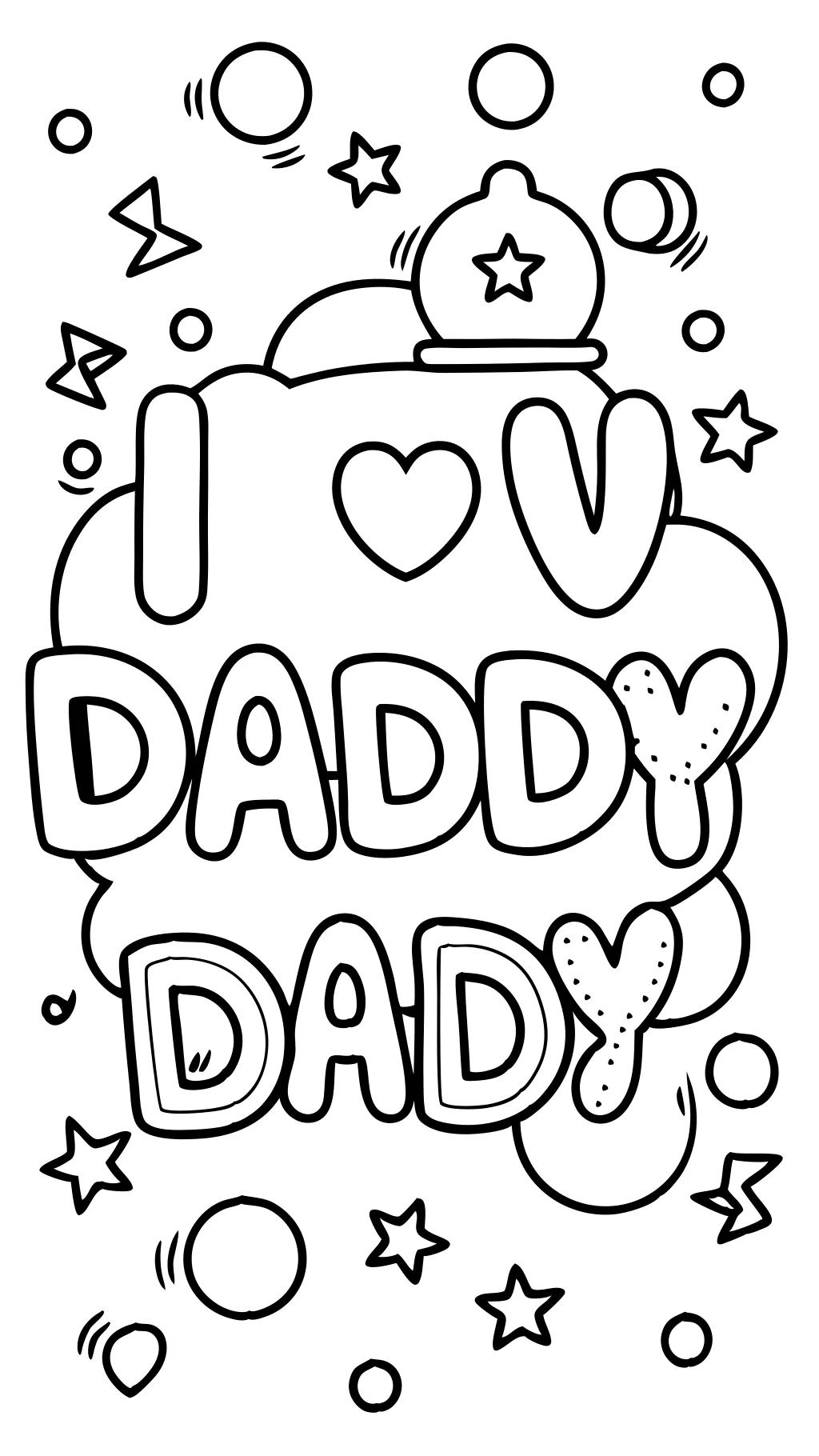 Je t’aime papa coloriage